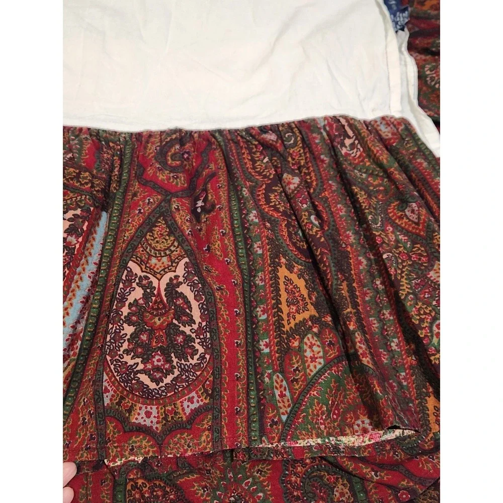 Ralph Lauren Cardiff Paisley Full Bedskirt Dust Ruffle 13